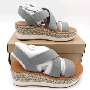 Lucky Brand Womens 6M Johannas Platform Sandals Slingback Leather‎ Gladiator New